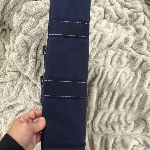 Hermès Deauville MM Tote – Navy Canvas with White Stitching – Never Used - Picture 5 of 9